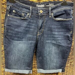 Signature Modern Bermuda Shorts - Dark Blue Denim
